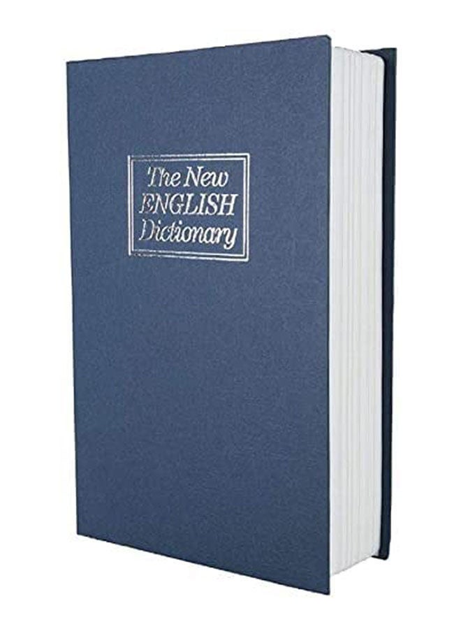 A Small Metal Safe In The Form Of A Real Book To Save Money, Jewelry and Valuables Grey