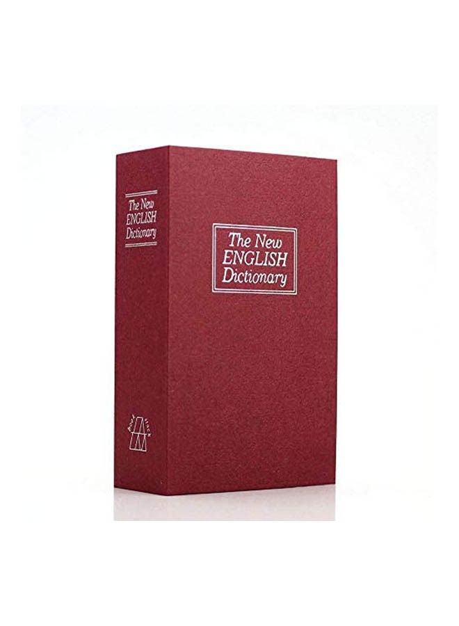 خزنة معدنية صغيرة على شكل كتاب حقيقي لحفظ المال والمجوهرات والأشياء الثمينة