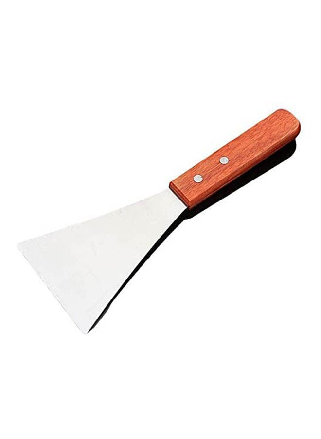 Griddle Scraper Stainless Steel Blade Grille Brown 