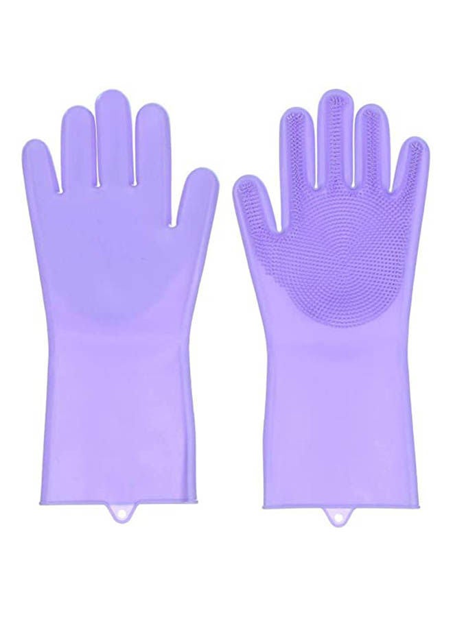 Gloves Silicone For Dish Cleaning Purple