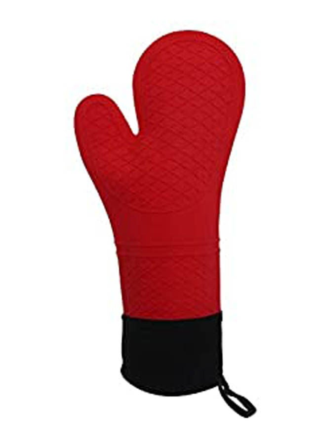 Heat Resistant And Water Proof Silicon Gloves Red 
