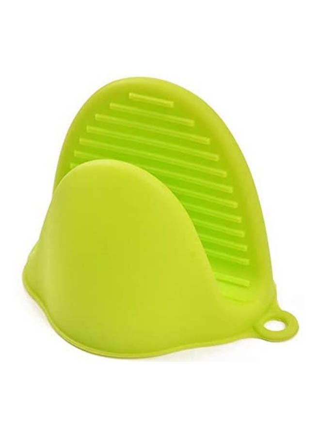 Heat Resistant Silicone Oven Glove Short Finger Green