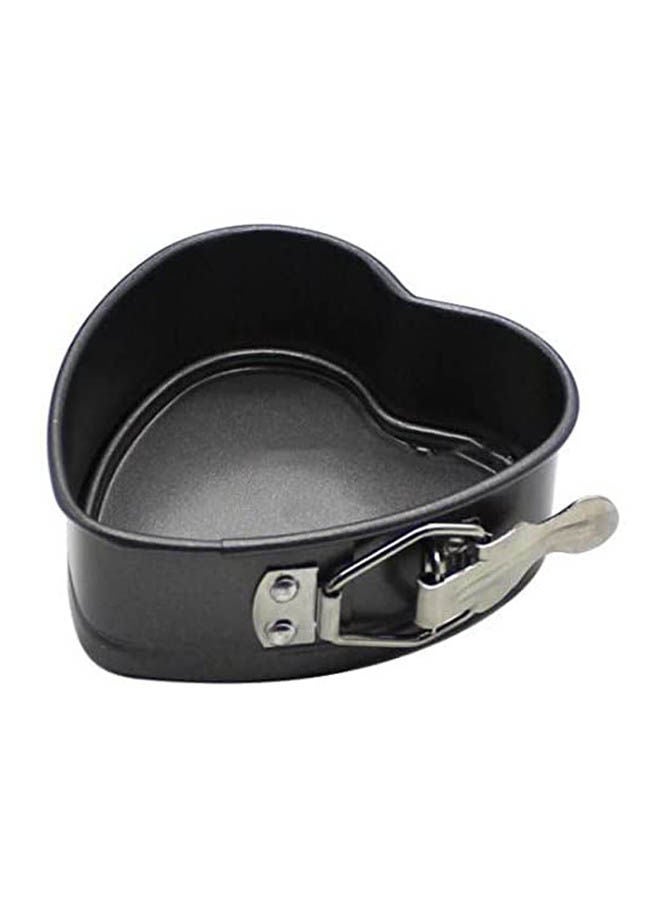 Diy Baking Mold   Heart-Shaped Buckle Live Cake Mold, Heart-Shaped Cake Mold Black 4cm