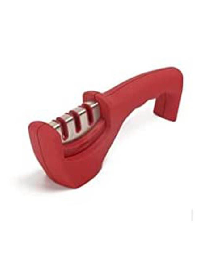 Kitchen Knife Sharpener - Three-Stage Sharpening Tool To Help Repair Red