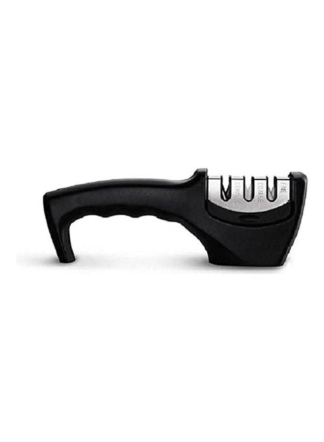 Knife Sharpener -Stage Manual Multifunction Kitchen Knife Sharpening System Tool For Straight Black