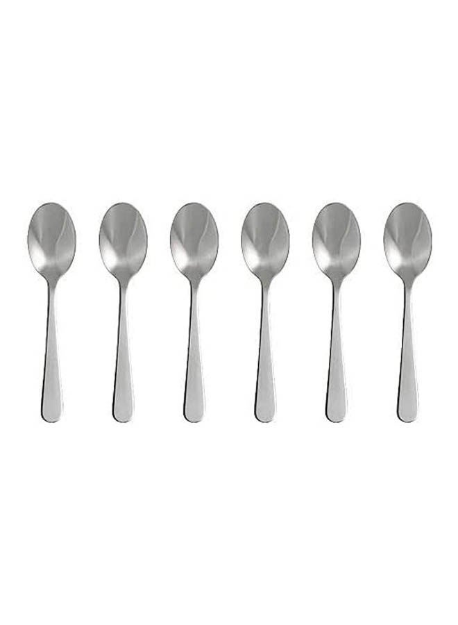 Dessert Spoons Set- Stainless Steel Silver 16cm 
