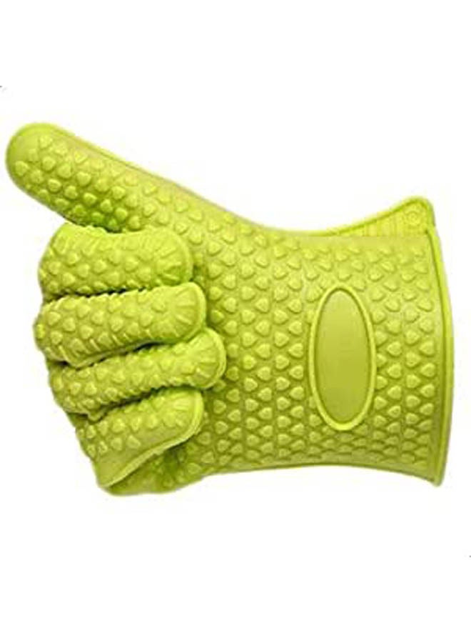 Bbq Grilling Gloves Oven Mitts Green  - Image 2