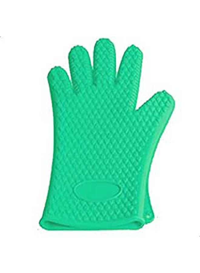 Kitchen Silicon Gloves Green  - Image 2