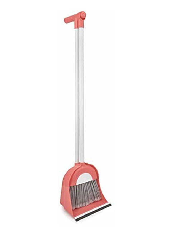 Dustpan Cleaning Sweeper With Broom Red