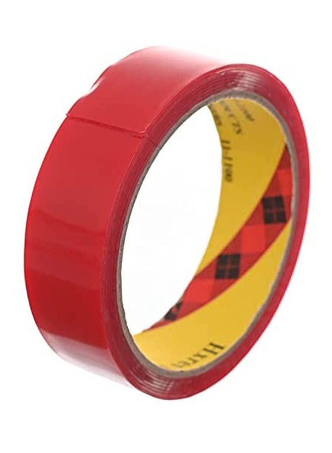 Exterior Double Face Mounting Tape Red 1.3cm