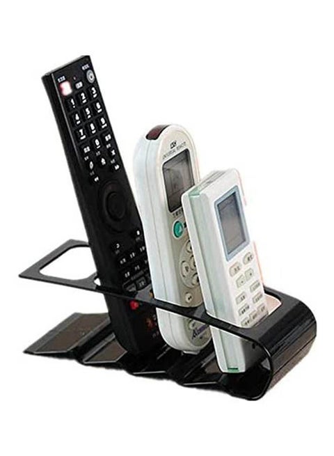 Organiser 4 Frame Remote Control Storage Practical Mobile Phone Holder Stand Iron Organizer Case Black 18.x 7 x 6.5cm