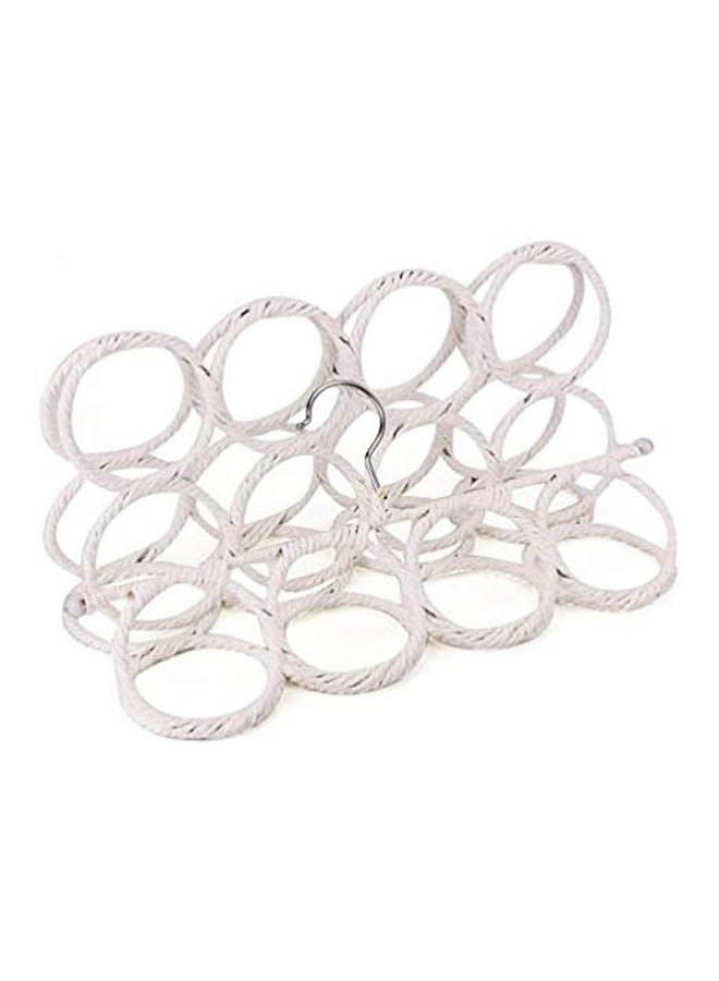 28 Loop Scarf Hanger Holder Closet Door Organizer Tie Belt Rack White - Image 2
