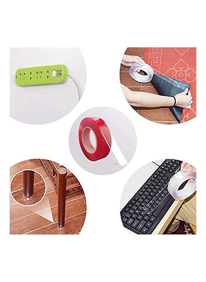 Soofam Double-Sided Non-Marking Washable Nano-Adhesive Tape Red - Image 2