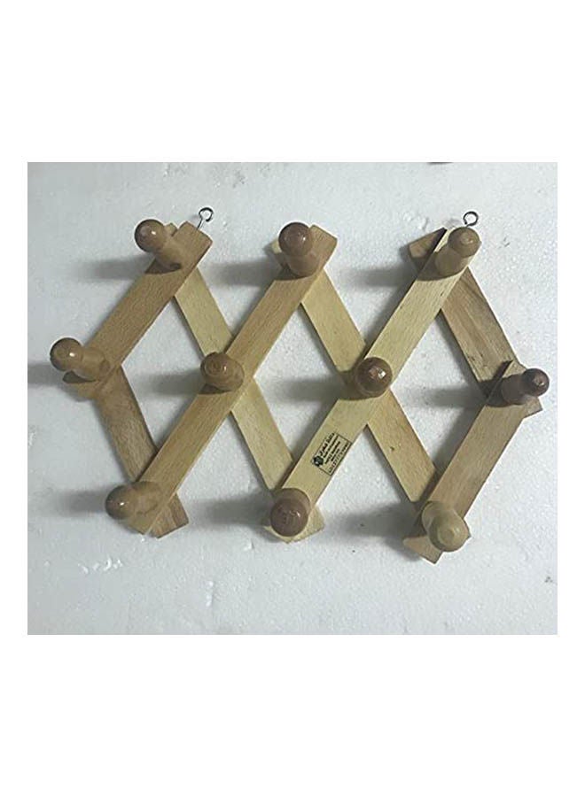 Wall Hanger 10 Wooden Fingers Brown
