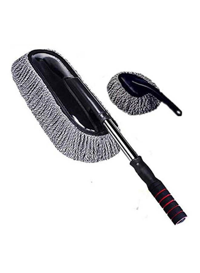 Microfiber Car Dust Cleaning Brush Grey/Black 