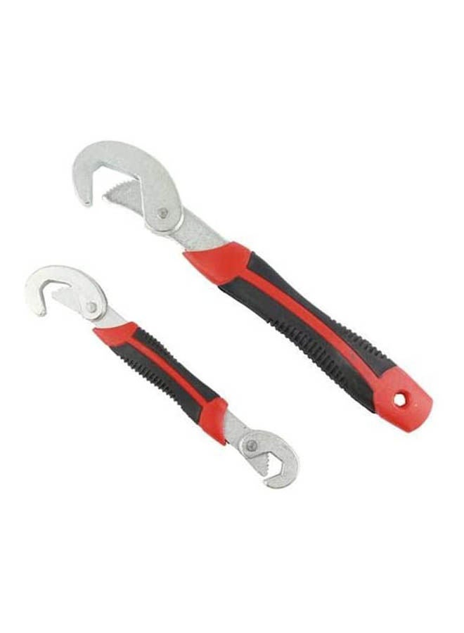 2017 Multi-Function 2Pcs Universal Adjustable Grip  Ratchet Wrench Set 9-32Mm Spanner Hand Tools Silver 