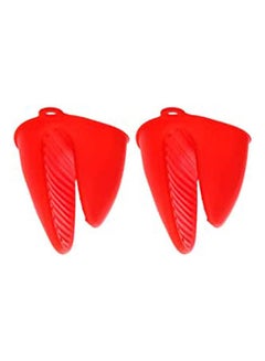 Silicon Pot Holder Set Of 2 Pieces For Kitchen Pots Red