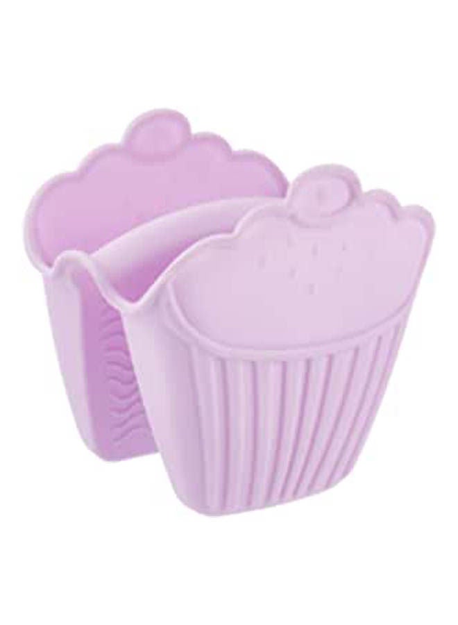 Silicone Cupcake Shaped Pot Holder Purple