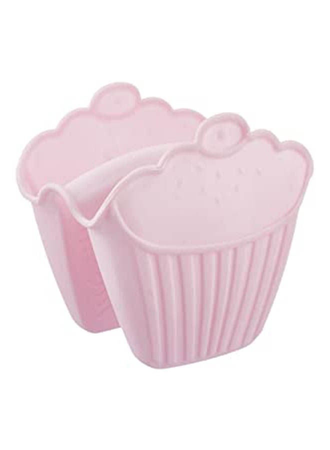 Silicone Cupcake Shaped Pot Holder Pink 