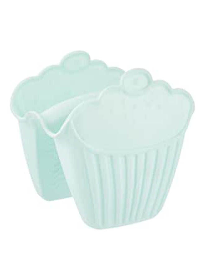 Silicone Cupcake Shaped Pot Holder Blue