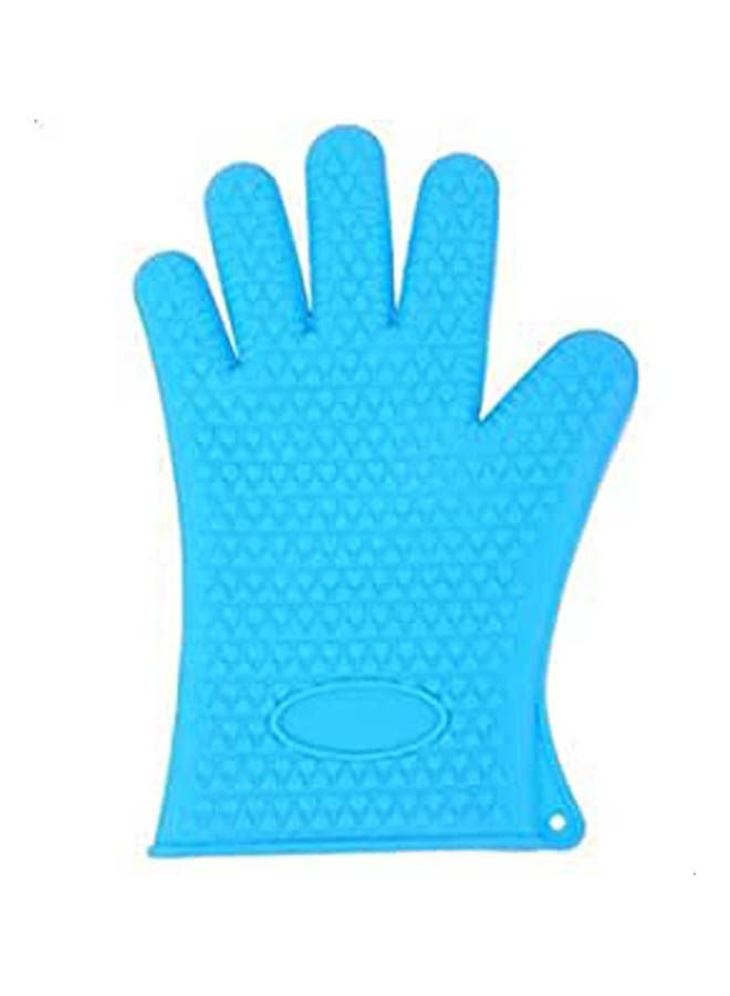 Silicone Glove Kitchen Heat Resistant Gloves Temperature Resistant Gloves Blue