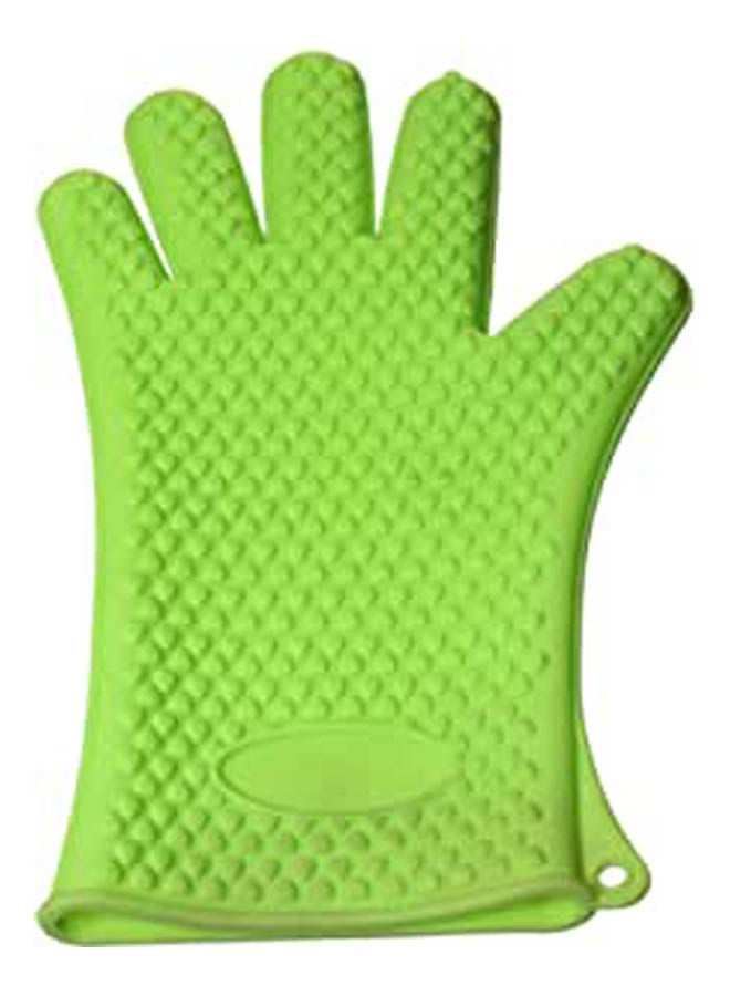 Silicone Heat Resistant Glove - Five Fingered Green