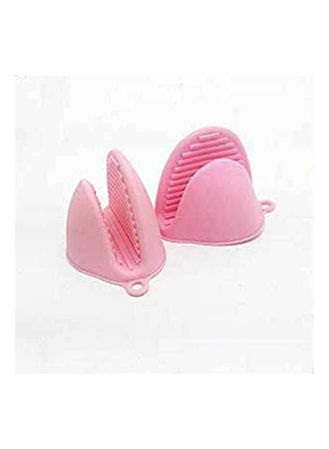 Silicone Heat-Resistant Kitchen Oven Baking Glove Pot Tool Holder Pink