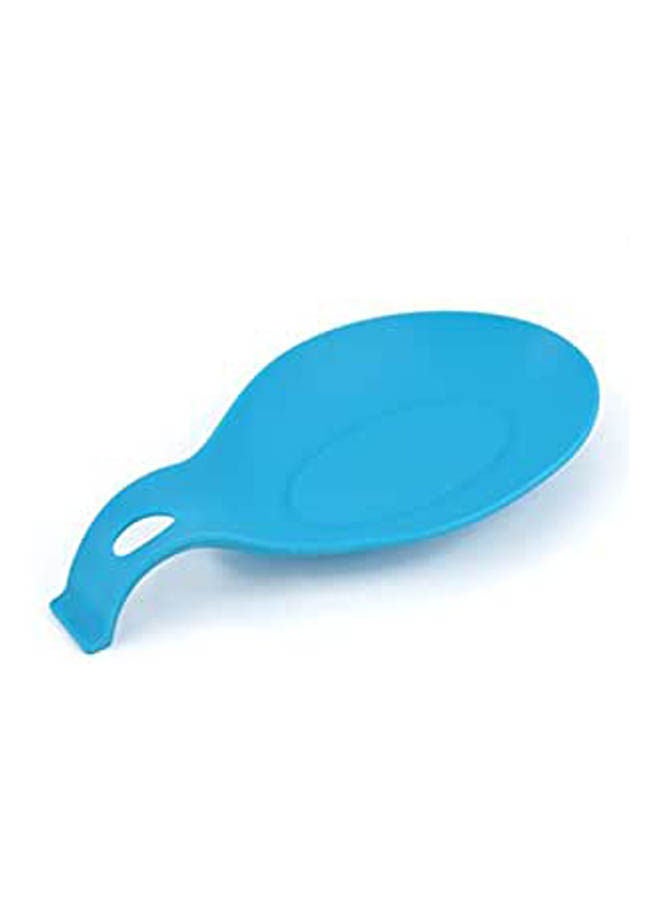Silicone Spoon Non-Stick Scoop Rest Holder Insulation Mat Placemat Drink Glass Coaster Tray Kitchen Cooking Tool Blue