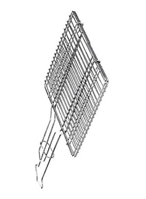 Grill Net With 10 Handle Chrome Stainless Steel Nickel Coating Silver 40cm