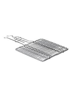 Grilling Net With 10 Handle Chrome Stainless Steel Nickel Coating Silver 40cm
