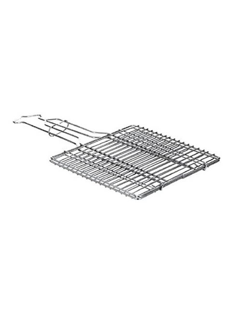 Grilling Net With 10 Handle Chrome Stainless Steel Nickel Coating Silver 40cm
