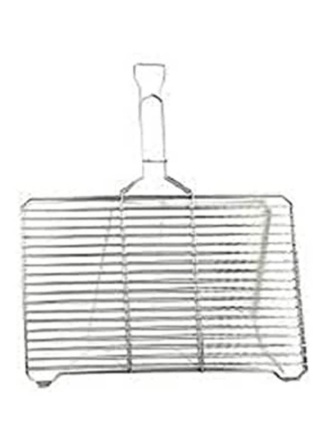 Large Griddle 12 Inch Handle Chrome Plated Stainless Steel Silver
