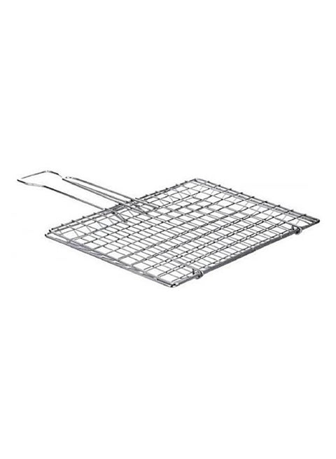 Mini Grill Net With 10 Handle Chrome Stainless Coating Silver 40cm