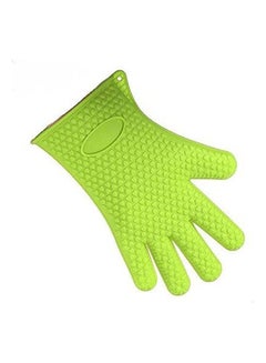 Generic Microwave Oven Mitts Heat Resistant Silicone Glove Green 