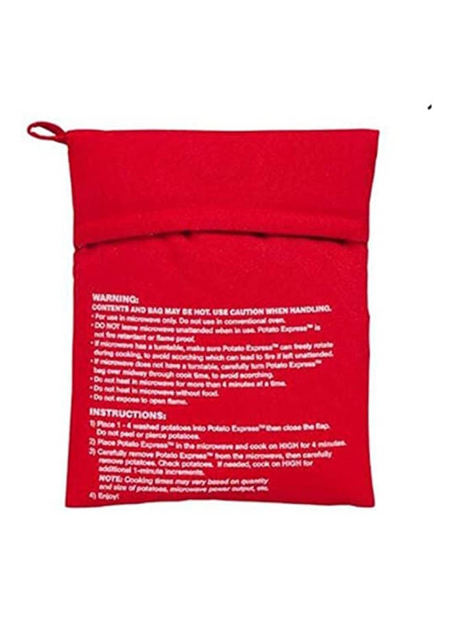 Microwave Potato Bag Cooking Bag Washable Baked Potato Red 