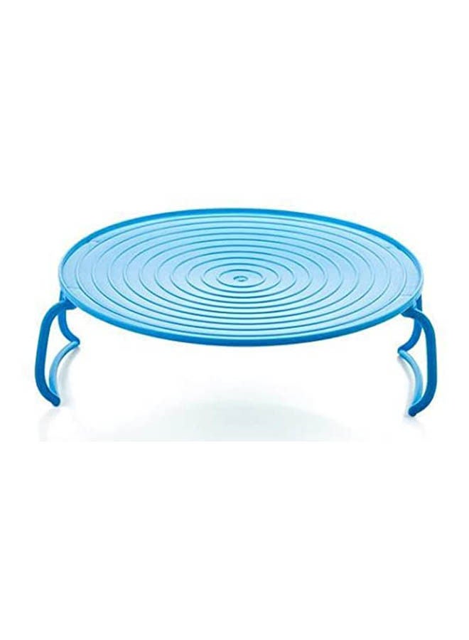 Microwave Oven Shelf Double Insulated Heating Tray Rack Kitchen Accessories Blue  - Image 1
