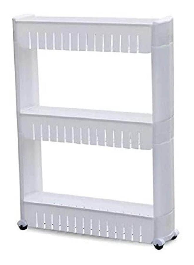 Organizer For Kitchen Or Bathroom Movable 3 Shelves White