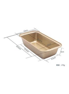 Generic Rectangular Toast Mold Bread Cake Baking Pan Gold  - Image 2
