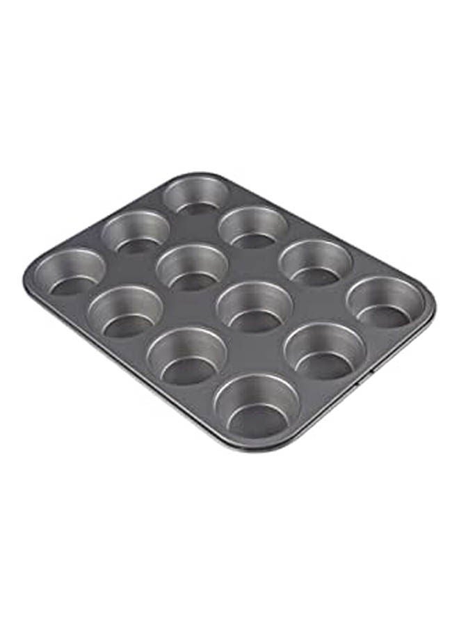 Cake Molds Baking Pan Of 12 Cup Black 26cm 