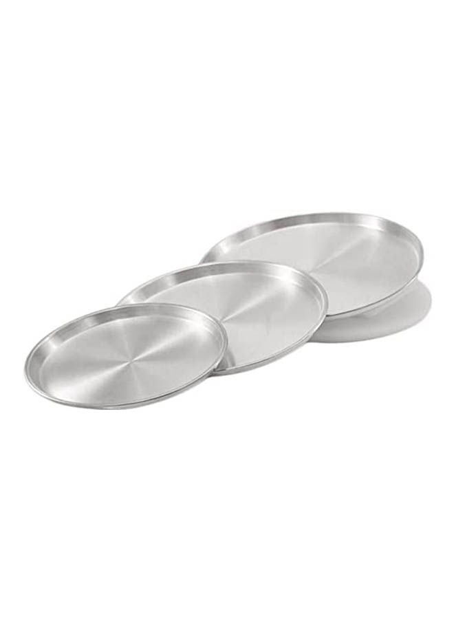Premium Basbousah Pan Set 3 Pcs Silver