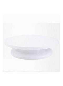 Generic 360 Degree Cake Turntable, Rotating Cake Stand, Pedestal Cake Table White  - Image 1
