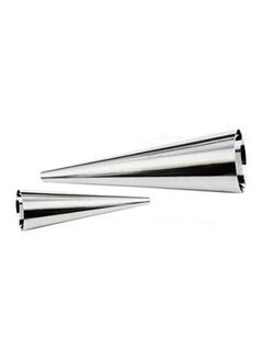 Generic Danish Bread Cannoli Croissant Mold Tubes Decor Puff Cone Baking Tool Silver 