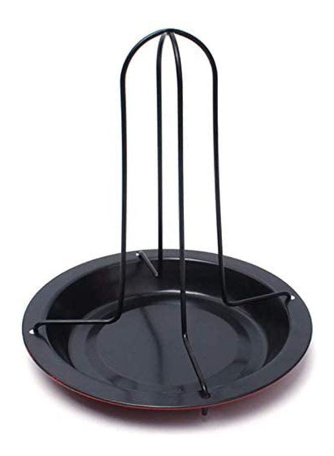 Generic - Beer Can Chicken Roaster Rack Folding Vertical Holder With Drip Pan Multicolour - Image 1
