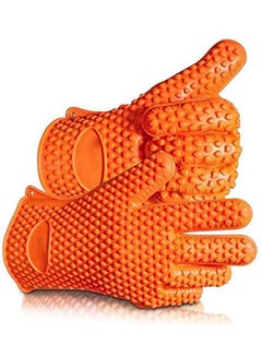 ماركة غير محددة Bbq Grilling Gloves Oven Mitts Gloves For Cooking Baking Barbecue Potholder Multicolour 