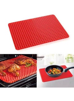Bbq Non-Stick Healthy Cooking Baking Mat With Pyramid Surface Multicolour