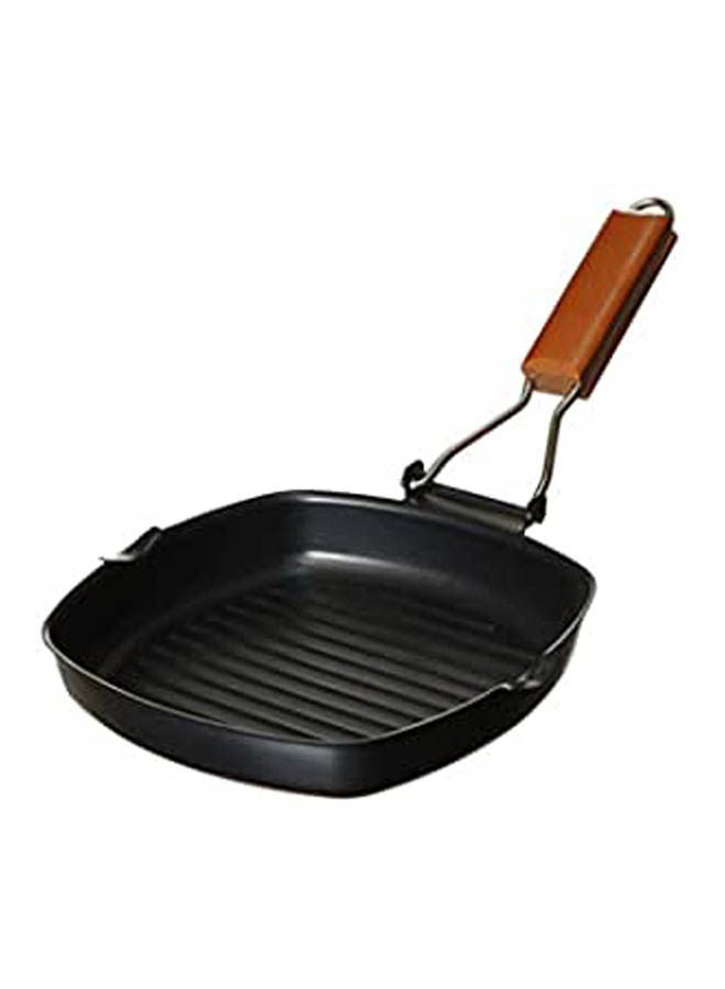 Generic Grill Pan With Foldable Hand Multicolour 15x15cm 