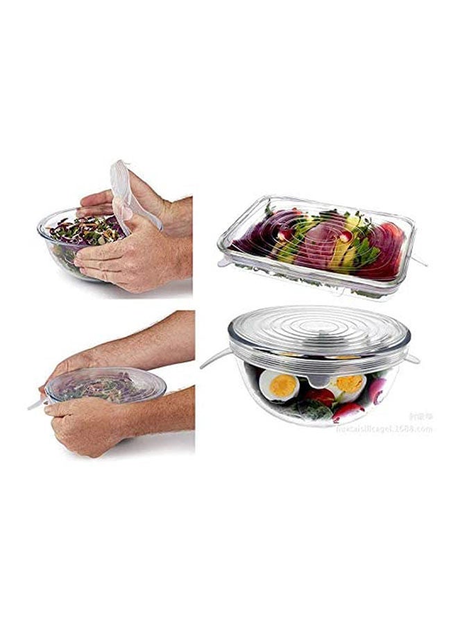 Stretch Silicone Food Covers White - Image 2