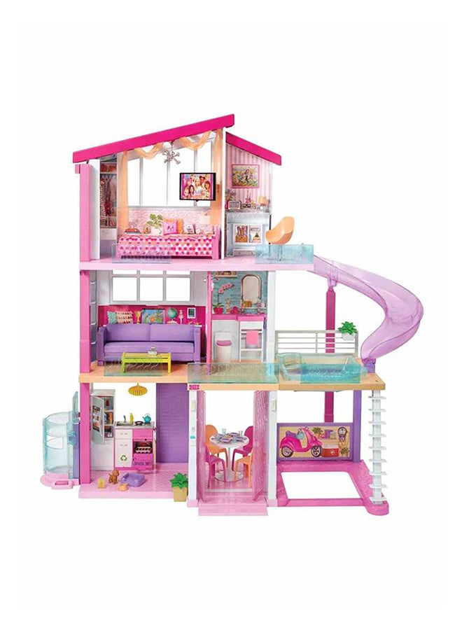 Barbie - Unique Design Dreamhouse Pool Slide And Elevator Dollhouse Playset Multicolour 29.92x8.66x29.92inch - Image 1