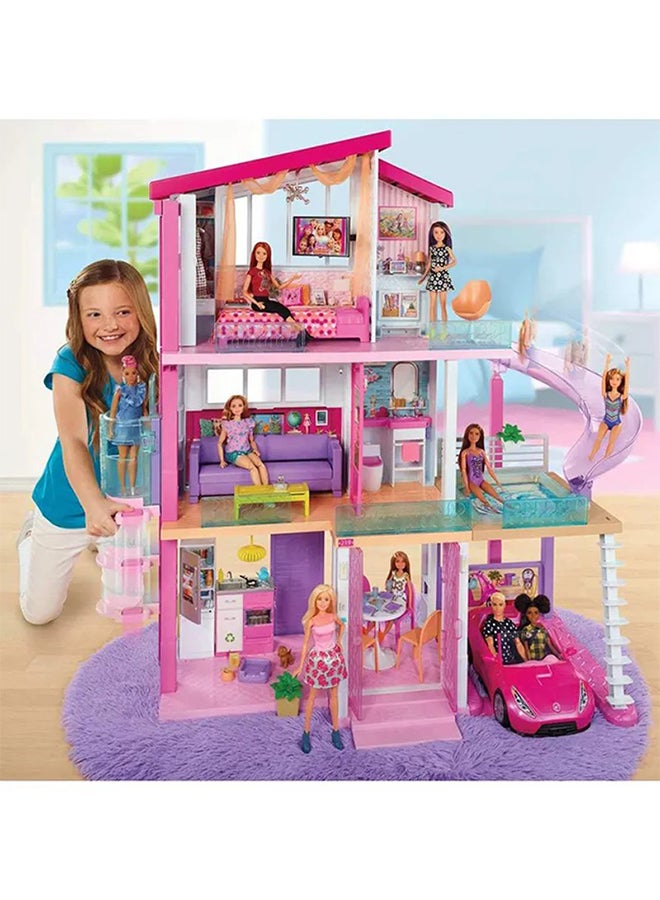 Barbie - Unique Design Dreamhouse Pool Slide And Elevator Dollhouse Playset Multicolour 29.92x8.66x29.92inch - Image 1