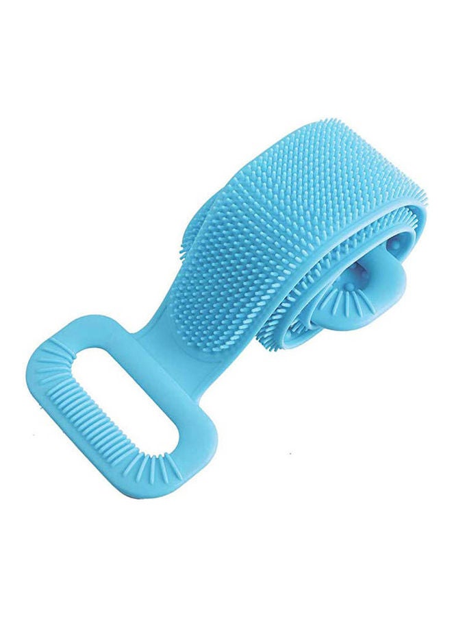 Back Scrubber Body Brush Shower Strap Exfoliating Rub Mud Silica Gel Bath Towel Light Blue